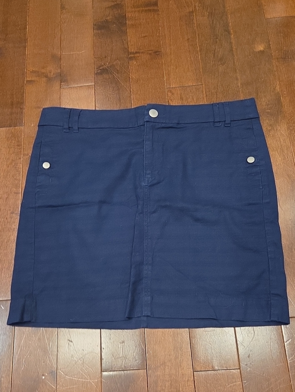 GAP Navy Button-Front Mini Skirt
